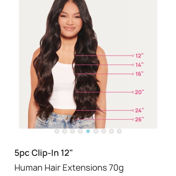 New ZALA remy Extensions 5 piece 12” 70G Midnight Brown #1C - Picture 4 of 7